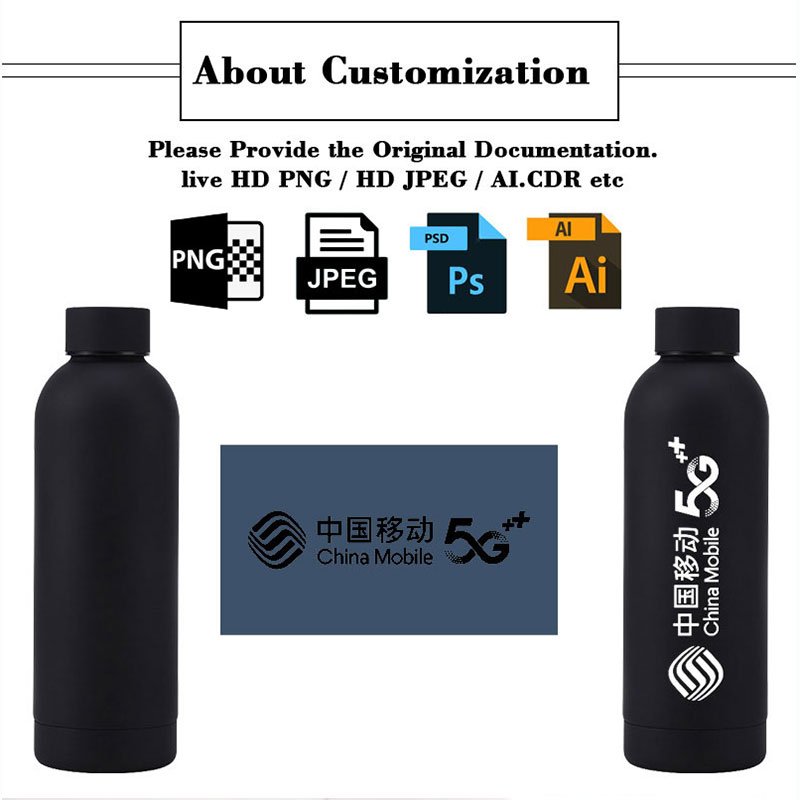 YY7544 Promotional Gift Custom Wholesale Stainless Steel Insulated Vacuum matte rubber drinking water bottle