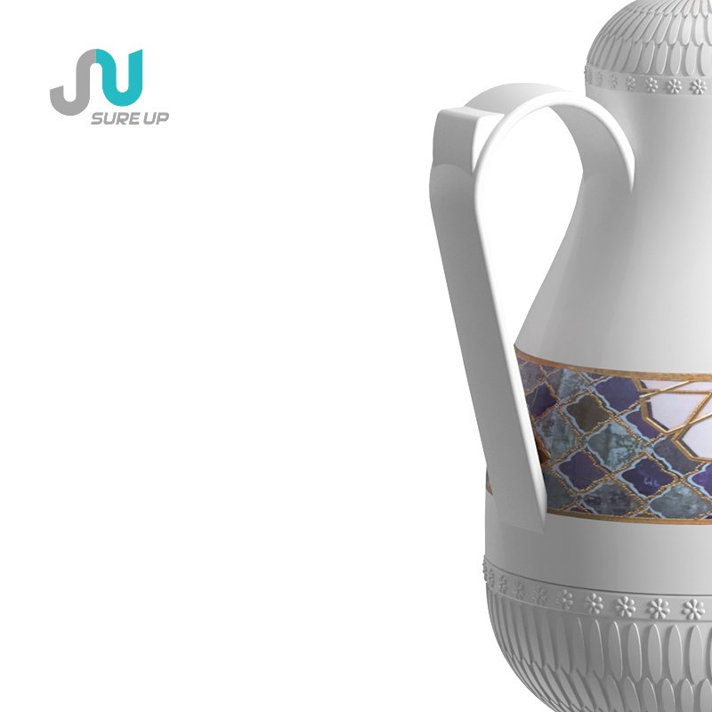 1000ml Decal technology Tea Luxury Craft Modeling Style Teapot And Cup Set With Vacuum Flask Inner Glass For Exquisite Family