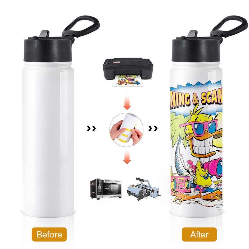 USA ready to ship vacuum flask 22oz sublimation blank tumbler double wall stainless steel water bottle