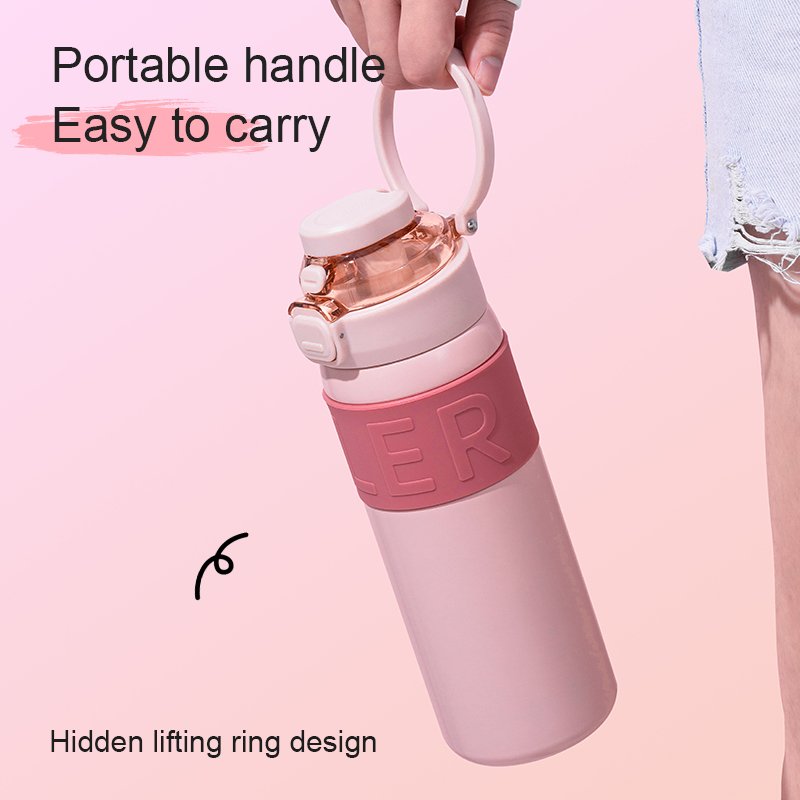 Portable Large 650ml Stainless Steel Vacuum Flask Sports Insulated Water Bottle Custom Logo Eco-friendly Material Hot Cold