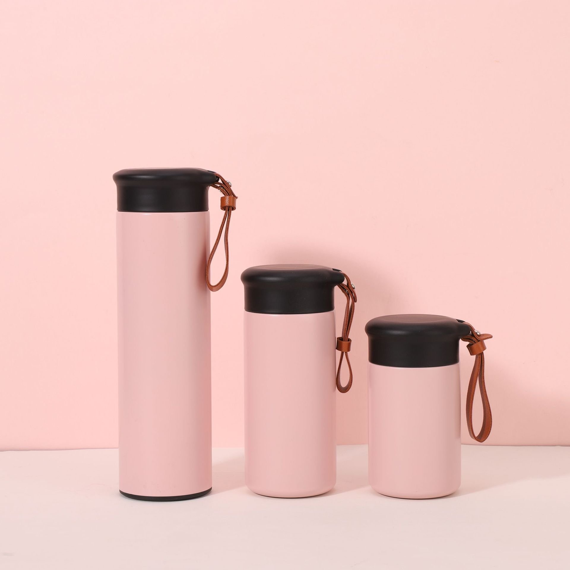 Personalized girls 316 stainless steel vacuum flask double wall insulated portable thermos water bottle with tea filter/rope