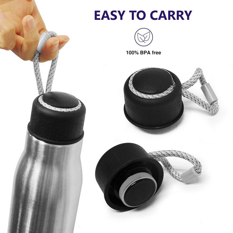 Grinkwell 550ml Thermos Cup Stainless Steel Insulated Water Bottle Fitness Outdoor Sports Vacuum Flask With Handle