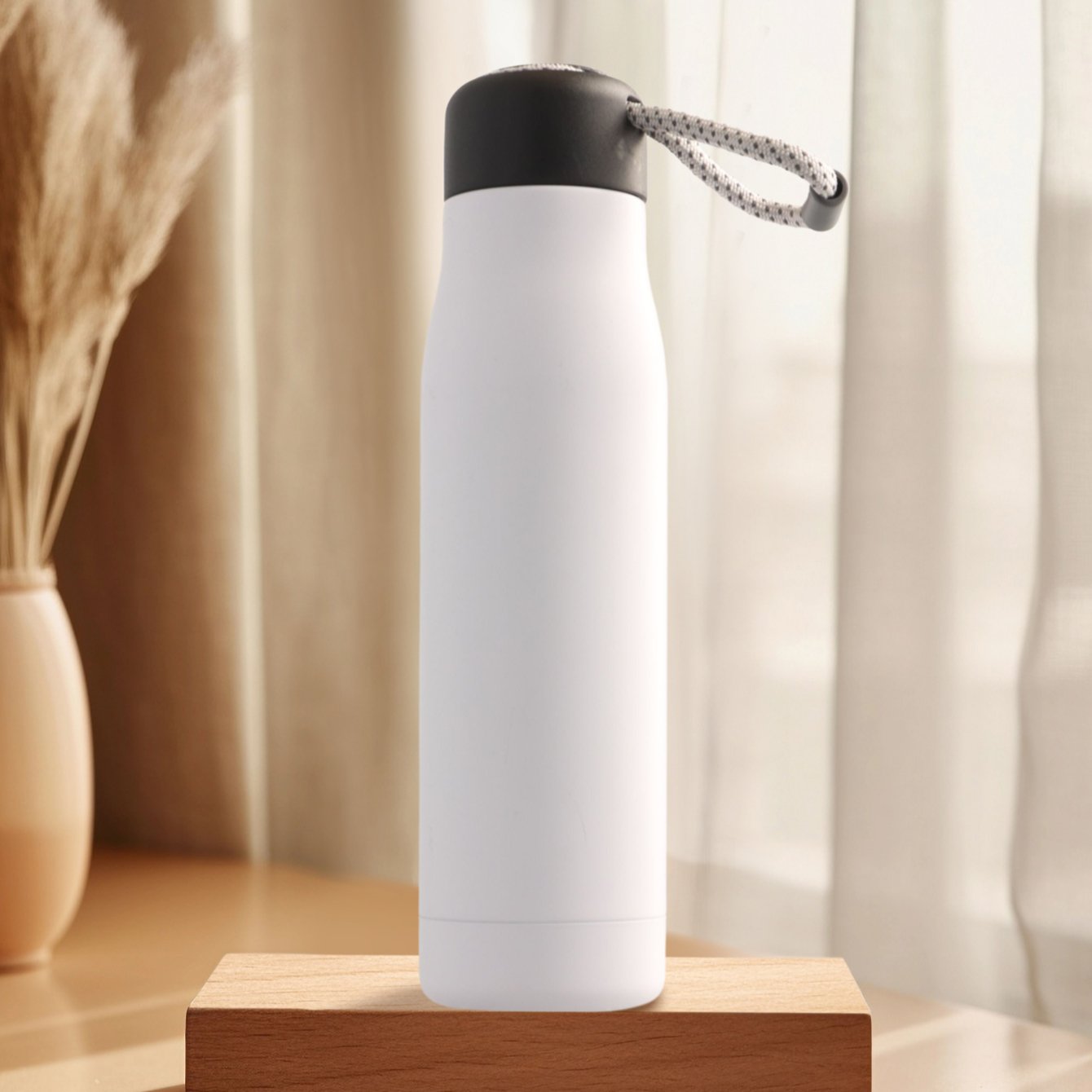 Grinkwell 550ml Thermos Cup Stainless Steel Insulated Water Bottle Fitness Outdoor Sports Vacuum Flask With Handle