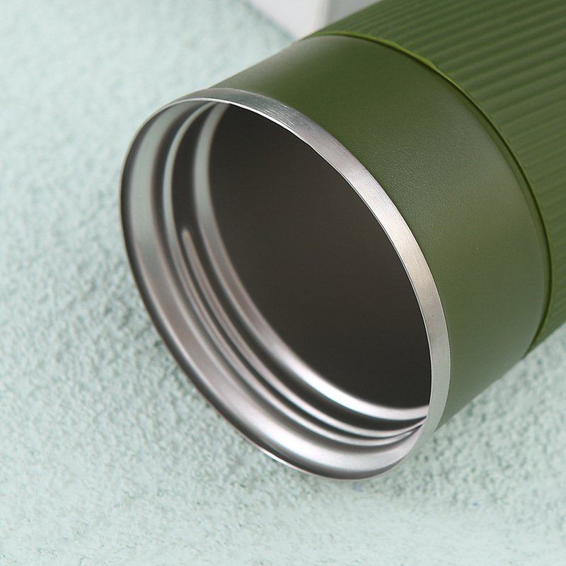 380ml Stainless Steel Double Wall Insulated Coffee Mug Rubber Holder Vacuum Coffee Cup Metal Vacuum Flask