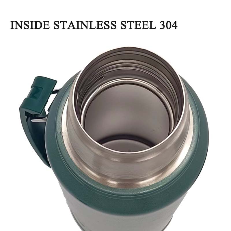 High Quality Stainless Steel Double Wall Insulated Vacuum Travel Flask Thermo Vacuum Pot with Handle