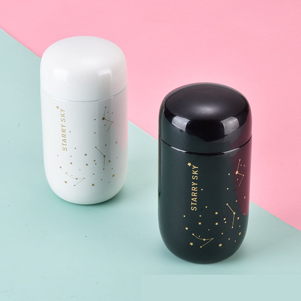 Custom Logo Leak-proof Stainless Steel Mini Starry Thermal Mugs, Wholesale 200 ml Vacuum Flask Cute Mugs For Kids