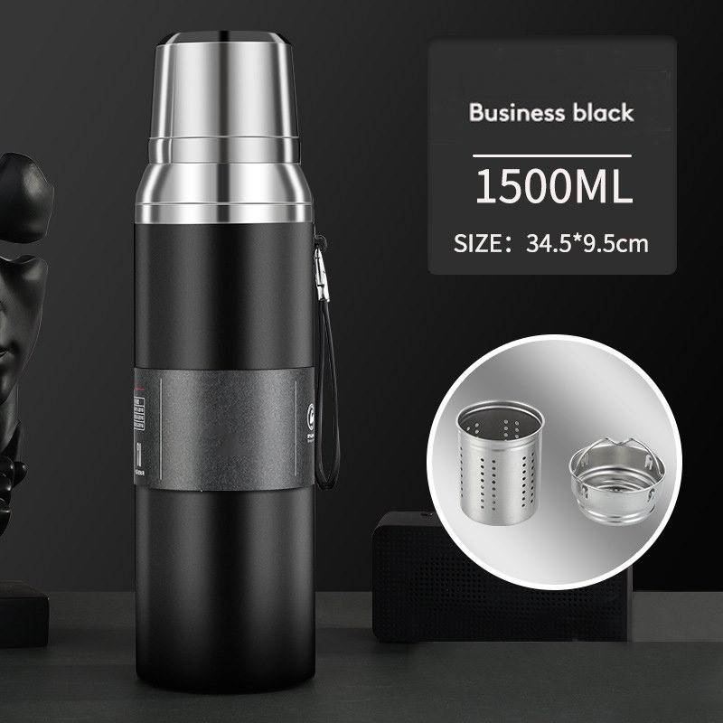 1500ml Large Capacity Stainless Steel Thermos Portable Vacuum Flask Thermos Water Bottle