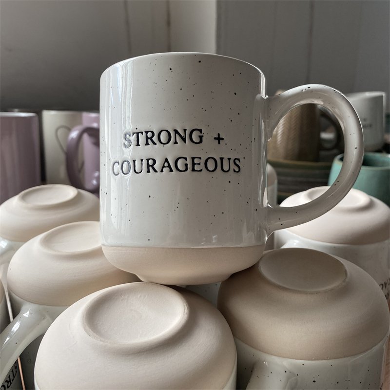 Be Still+Know Mug, Etched Printed positive and inspiring text, customized ceramic Coffee cup