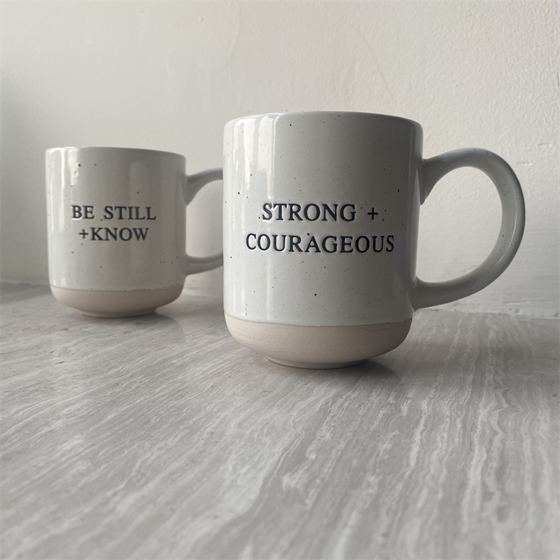 Be Still+Know Mug, Etched Printed positive and inspiring text, customized ceramic Coffee cup
