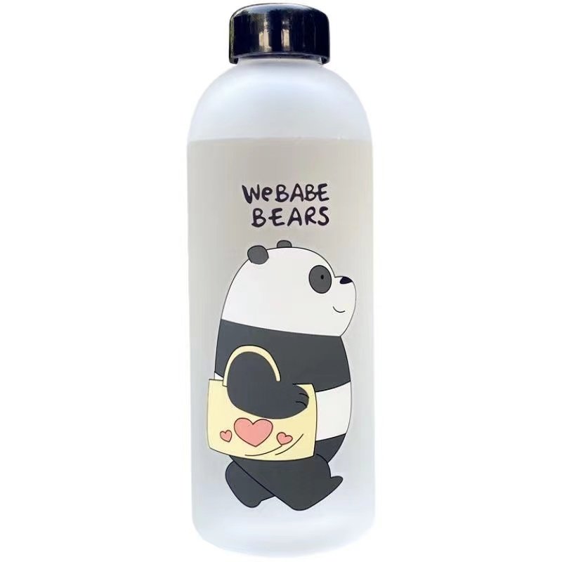 1000ml extra-large capacity water cup Straw cup Plastic cute portable high temperature resistant water bottle
