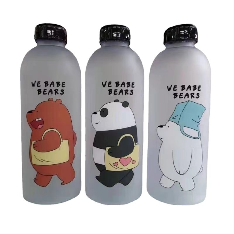 1000ml extra-large capacity water cup Straw cup Plastic cute portable high temperature resistant water bottle