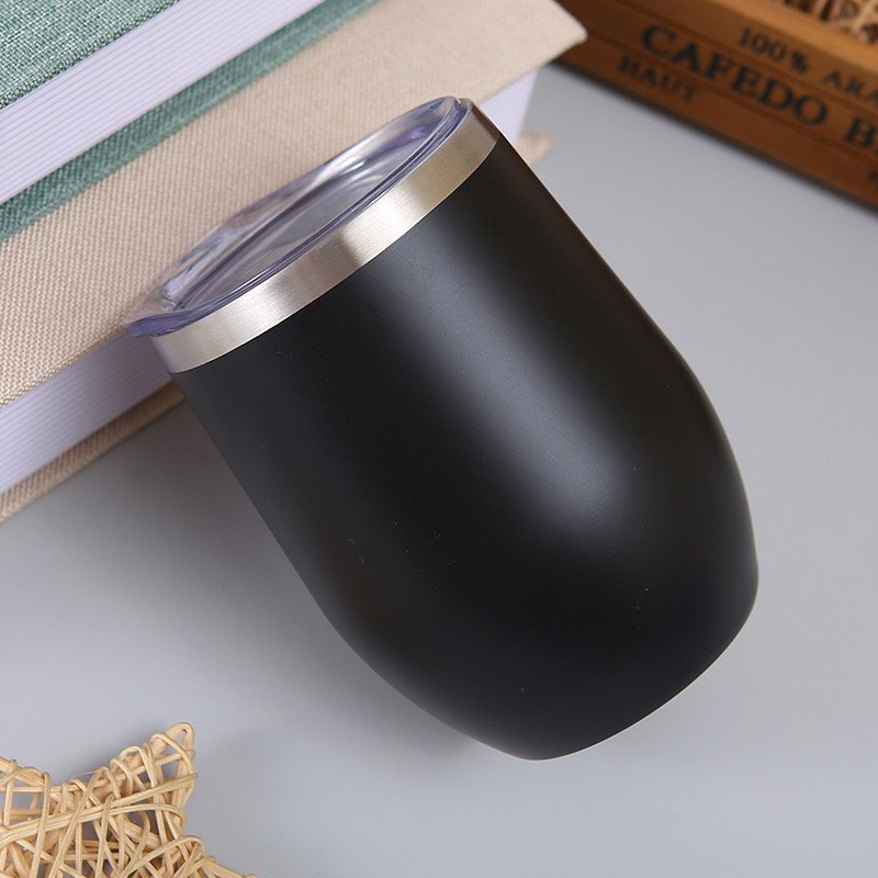 Shenzhen Customized Logo Egg Shaped Tea Coffee Vacuum Flask Thermos Cup For Drinking