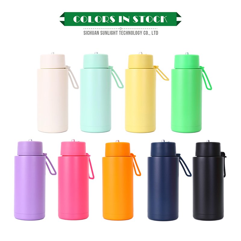 New Product Ideas 2024 Sport Custom 32oz Insulated Stainless Steel Water Bottle With Straw Vacuum Flasks & Thermos Bottle Cup
