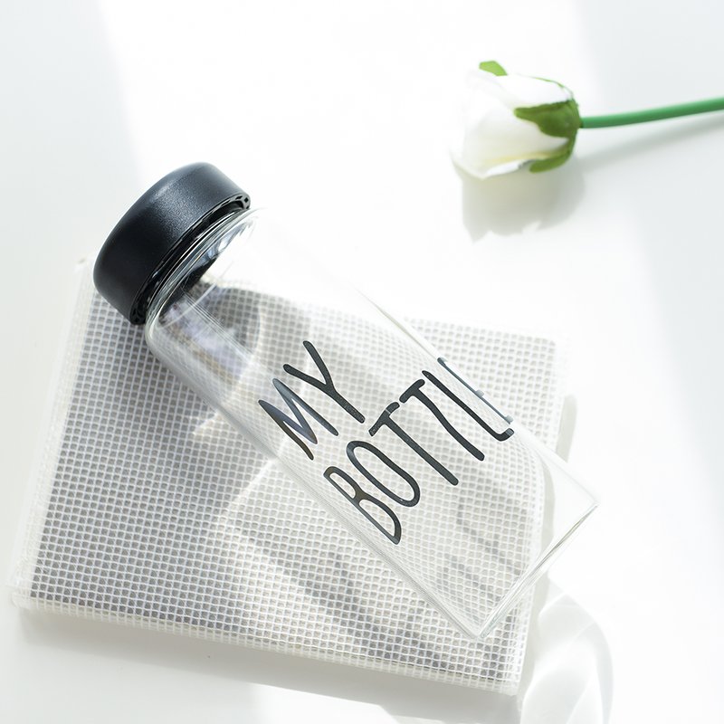 Stock Available Custom Logo Portable 500ML Sport Fruit Juice Water Cup Clear Plastic My Bottle