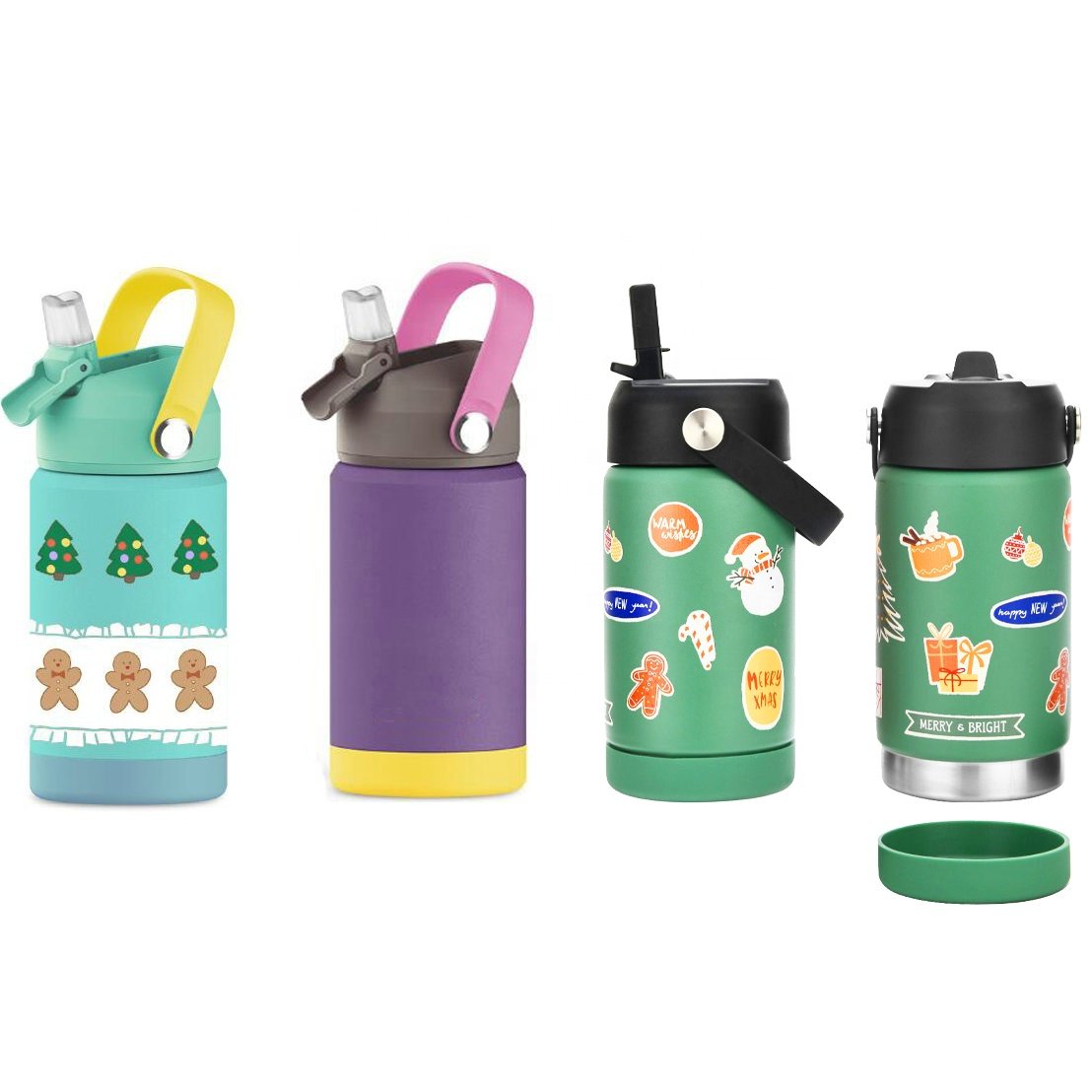 BPA free children child double wall custom logo stainless steel kids water bottle for school with straw lid