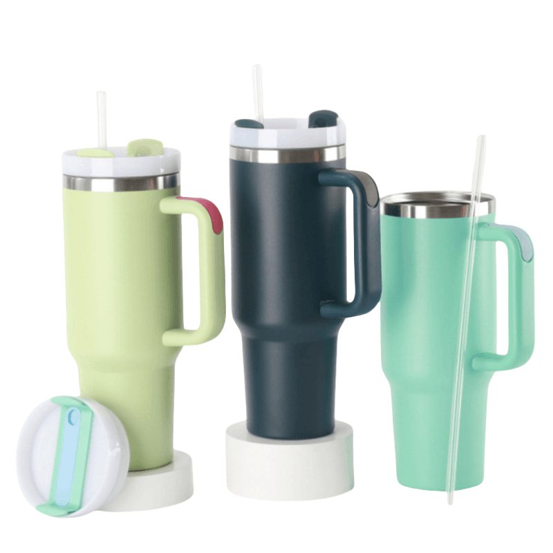 New Arrival Ready-to-ship 40oz Insulated Stainless Steel Tumbler With Handle And Lid Reusable Beer Mug Cup