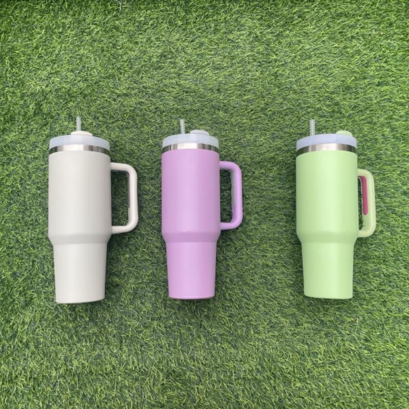 New Arrival Ready-to-ship 40oz Insulated Stainless Steel Tumbler With Handle And Lid Reusable Beer Mug Cup