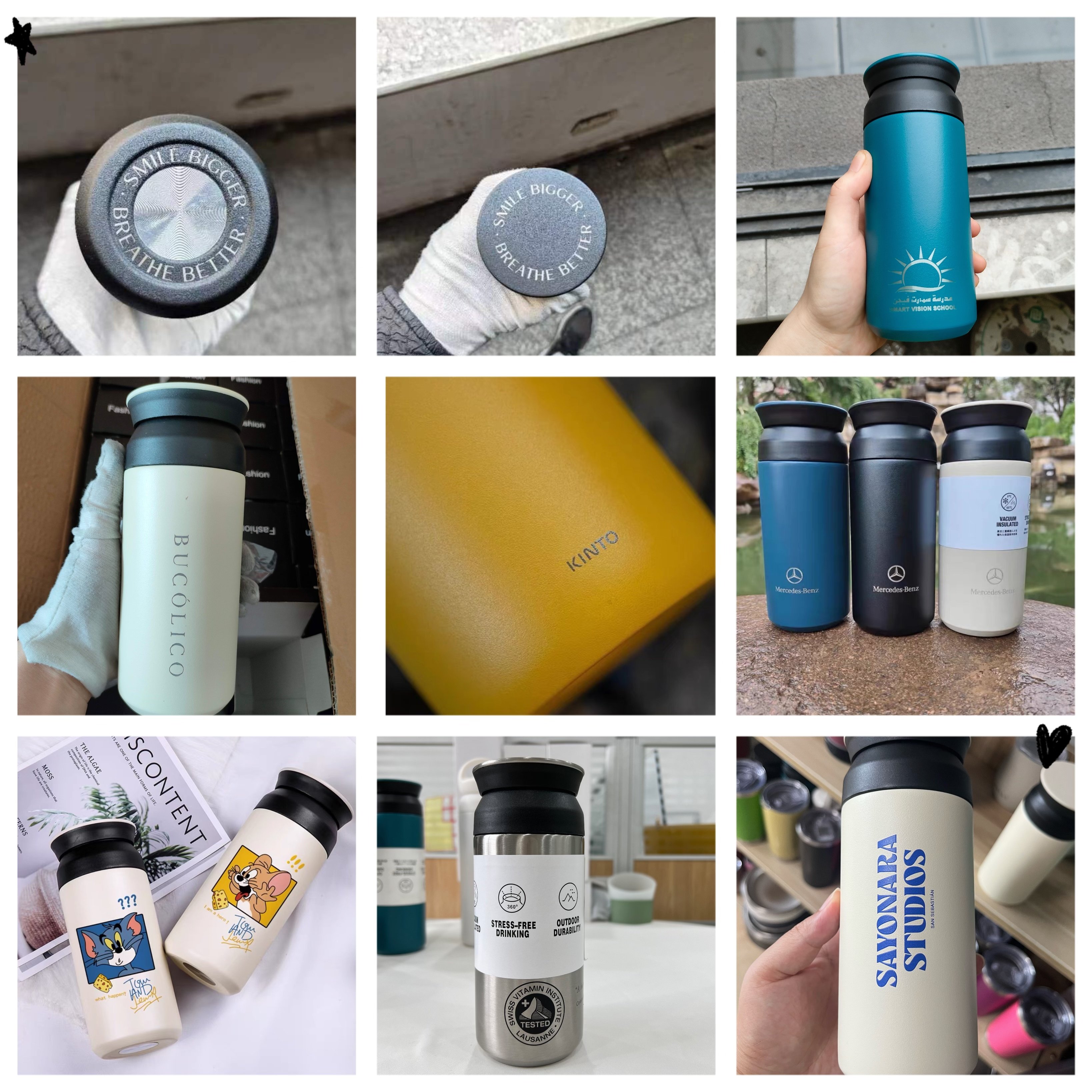 Kinto travel tumbler mugs Japan mini cute 350ml/500ml thermoses bottle cover coffee cup kinto water bottle tumbler