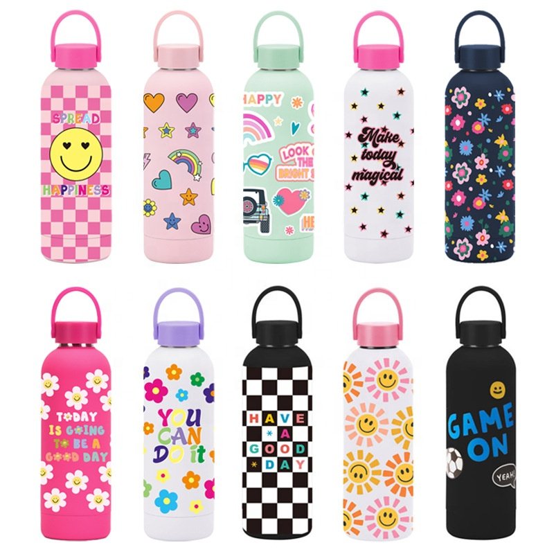 New 500ml Double Wall Stainless Steel Sports Water Bottle ODM Model with Plastic Lid and Direct Accessory Drinkware Flask