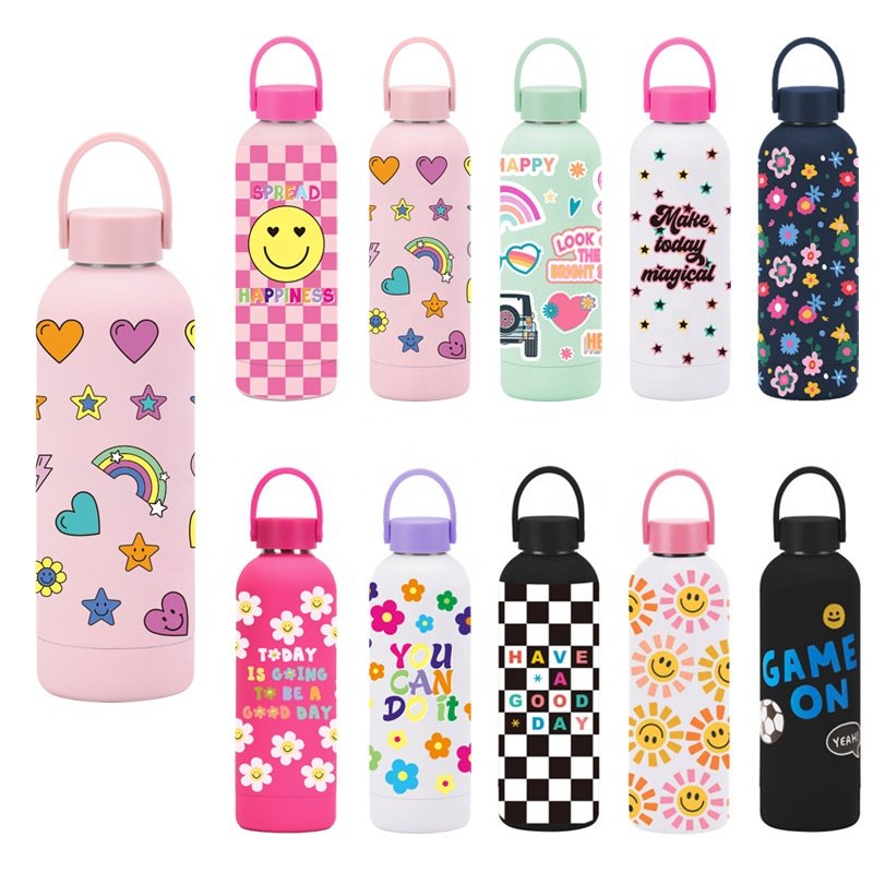 New 500ml Double Wall Stainless Steel Sports Water Bottle ODM Model with Plastic Lid and Direct Accessory Drinkware Flask