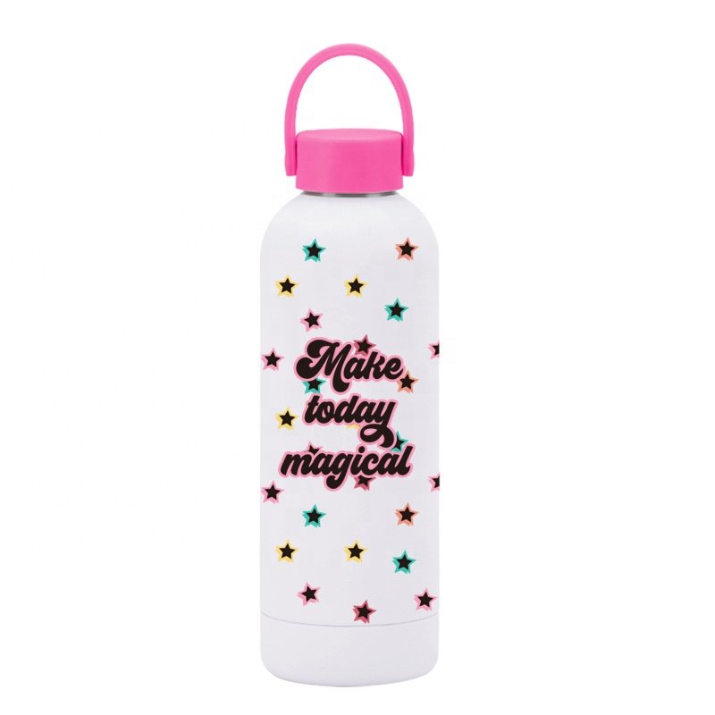 New 500ml Double Wall Stainless Steel Sports Water Bottle ODM Model with Plastic Lid and Direct Accessory Drinkware Flask