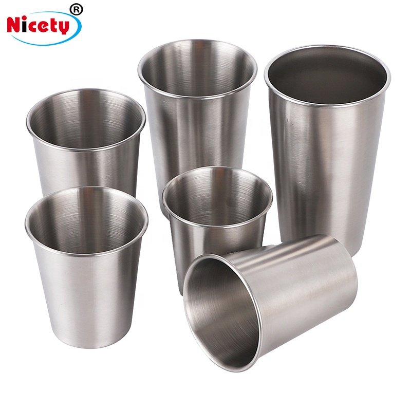 Custom Logo Stainless Steel Tumbler Single Wall travel Coffee Mug Metal Beer Cup