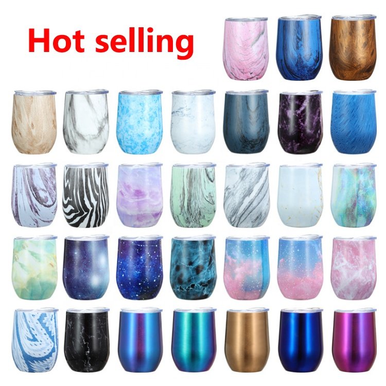 12oz Swig Stainless Steel Metal Vacuum Cup Egg Shell Shape Water Thermos Cocktail Tumbler Wine Cup Coffee Mug With Lid