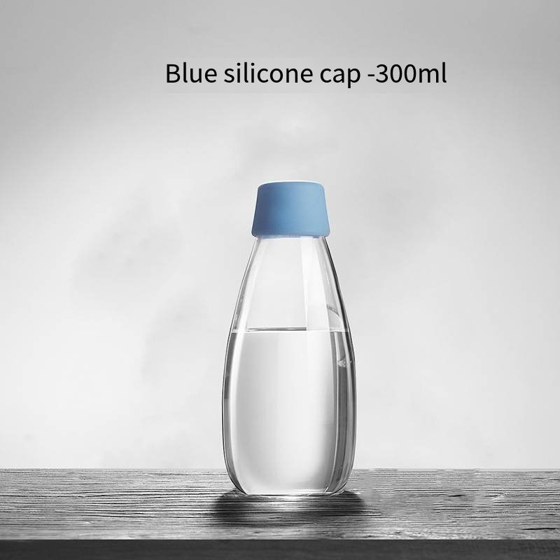 Oem Odm bouteille cylinder glass water bottle 750ml reusable glass water bottle for drinking glass water bottle with time marker