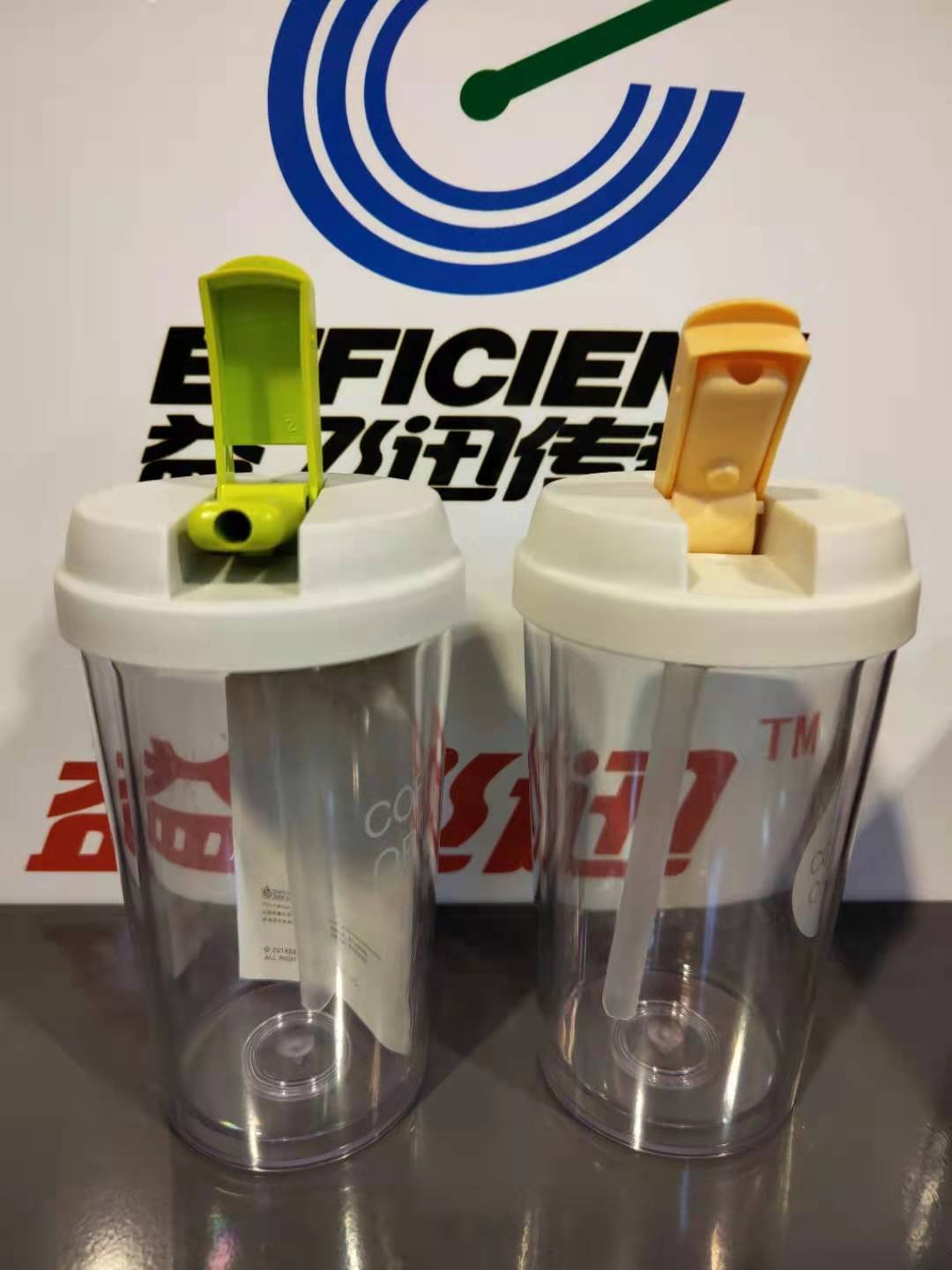 300mL 500mL Drinking Screen Printing Gym Camp Tour Travel Bpa Free Heat Resistance Straw Sport Plastic Water Bottle With Handle