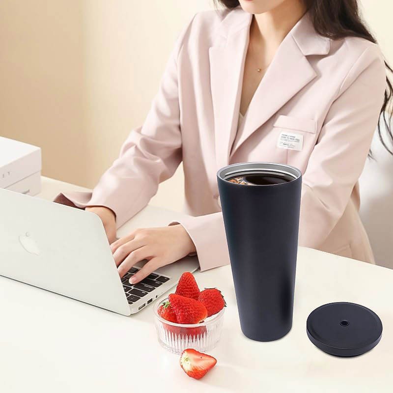 720ml Keep Hot Keep Cold Stainless Steel Coffee Mug Tumbler Cups With Metal Straw Cool Water Bottle
