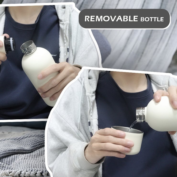 New Product 500ml Vacuum Flask Double Wall Small Mouth Stainless Steel Sport Water Bottle Insulated Drink Bottle with Bottom Cup