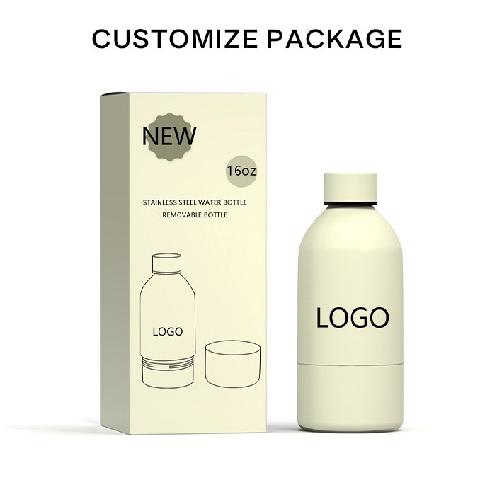 New Product 500ml Vacuum Flask Double Wall Small Mouth Stainless Steel Sport Water Bottle Insulated Drink Bottle with Bottom Cup