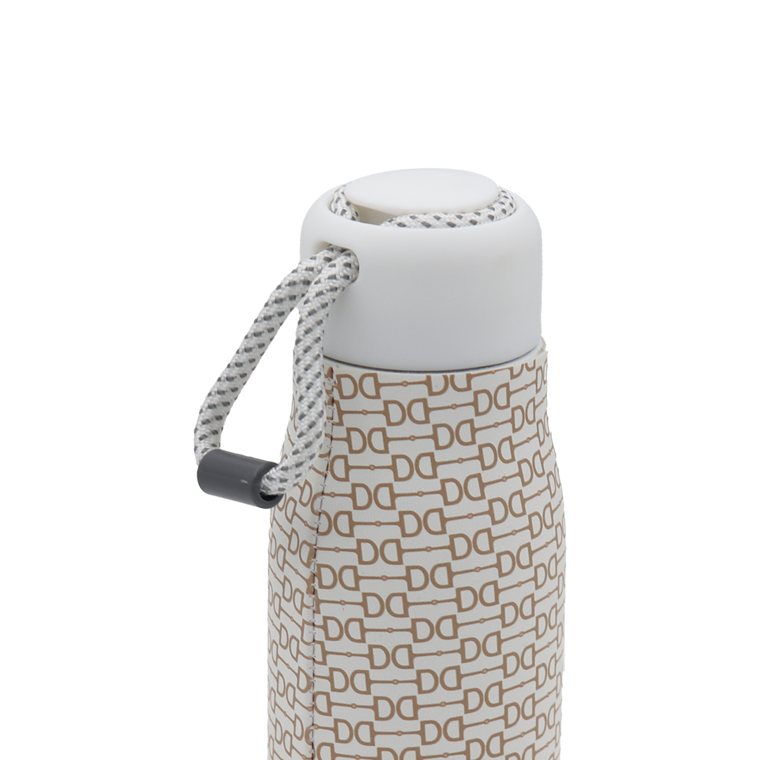 Durable Quality Leather Custom Travel Bottle 400ml 550ml Easy Carry Vacuum Flask Stainless Steel Insulated Vacuum Heat Retention