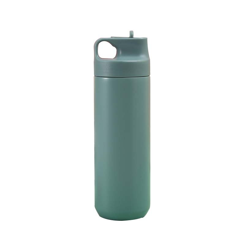 LeMuna Custom Logo 550ml Thermo Sports Smart Vacuum Flask Insulated Drinking Water Bottle Flask with Straw Sports Water Bottle