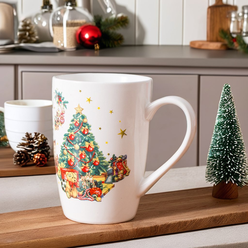 V Type Porcelain Coffee Mugs Eco-friendly Bulk Design Tea Mug Accessories with Lid Spoon Water Beer Tea Gifts Parties Christmas