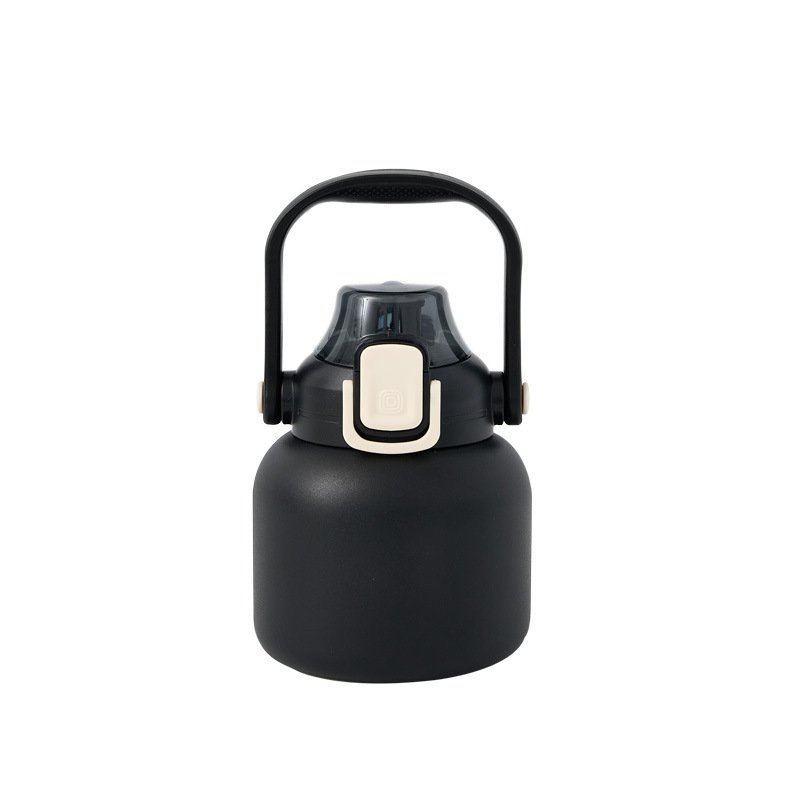 Outdoor sports custom 800ml large capacity stainless steel vacuum flask double wall insulated thermos water bottle with handle