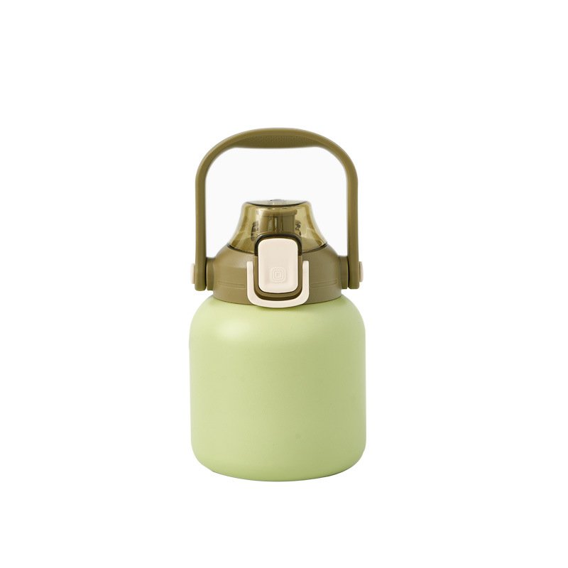 Outdoor sports custom 800ml large capacity stainless steel vacuum flask double wall insulated thermos water bottle with handle