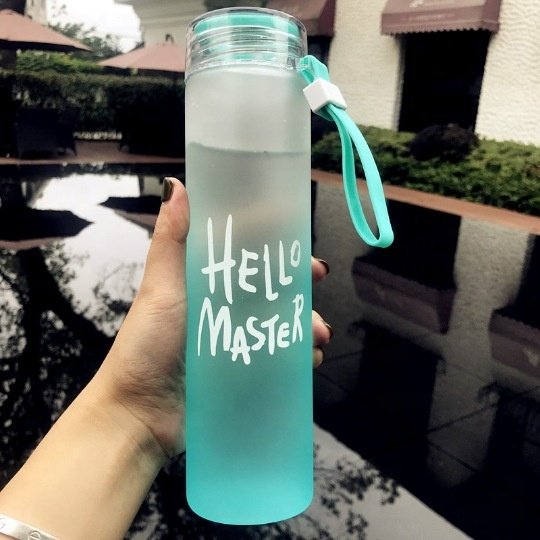 New Arrival Creative Glass Gradient Color High Quality Sports Water Bottle Eco-Friendly Fashion Travel Mug