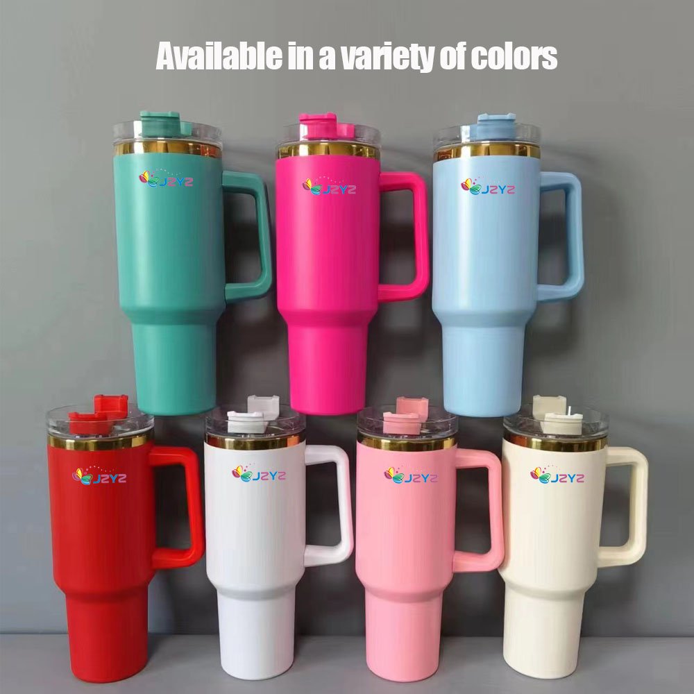 JZYZ Mugs Hot Sale 40Oz Travel Mug With Handle And Straw Adventure 40Oz Sublimation