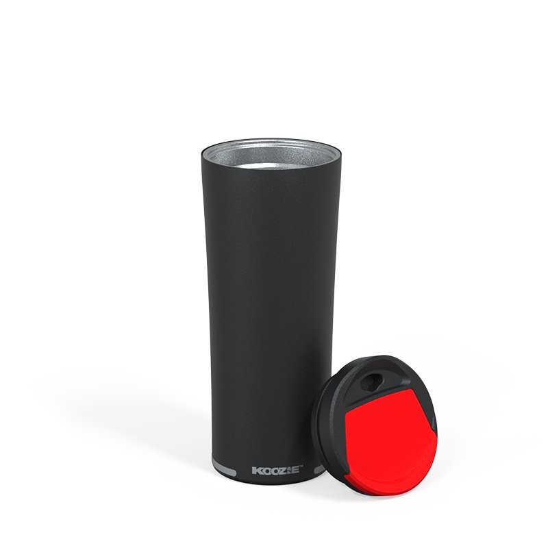 20oz Men's Business Black Double Wall Vacuum Flask Insulated with Leak-proof Lid