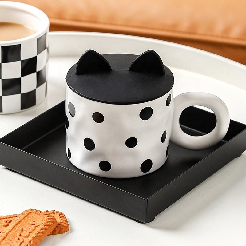 Manufacturer Creativity Animal Cute Coffee Mug Bulk Porcelain Coffee Cup With Lid For Home Hotel Shop Office Outdoor