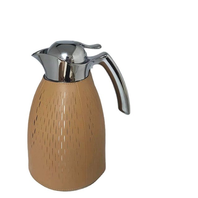 High Quality Thermos Flask Kettle With Pu Zipper Leather Case 304 Stainless Steel Liner Insulation Kettle