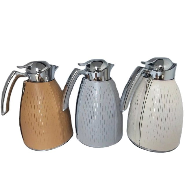 High Quality Thermos Flask Kettle With Pu Zipper Leather Case 304 Stainless Steel Liner Insulation Kettle