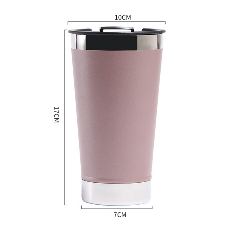 Customized 16oz Vacuum Insulated 18/8 Stainless Steel Tumbler beer cup with opener BPA-Free thermal Copo Termico