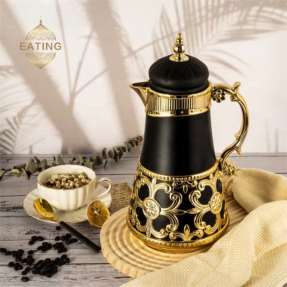 Elegant Factory Directly Arabic Style Vacuum Flask Royal Homeware Arabic Morocco Luxury Style Coffee Flask Thermos coffeepot