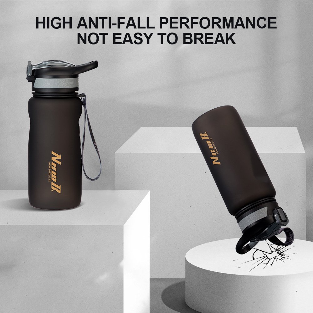 BPA Free tritan plastic sports drink water bottle for Gym Work travel and Outdoor Sports