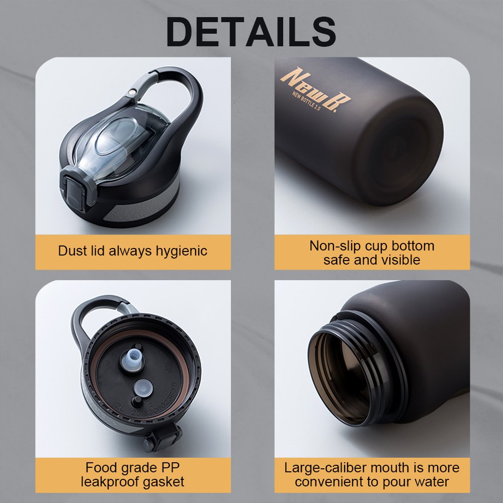 BPA Free tritan plastic sports drink water bottle for Gym Work travel and Outdoor Sports