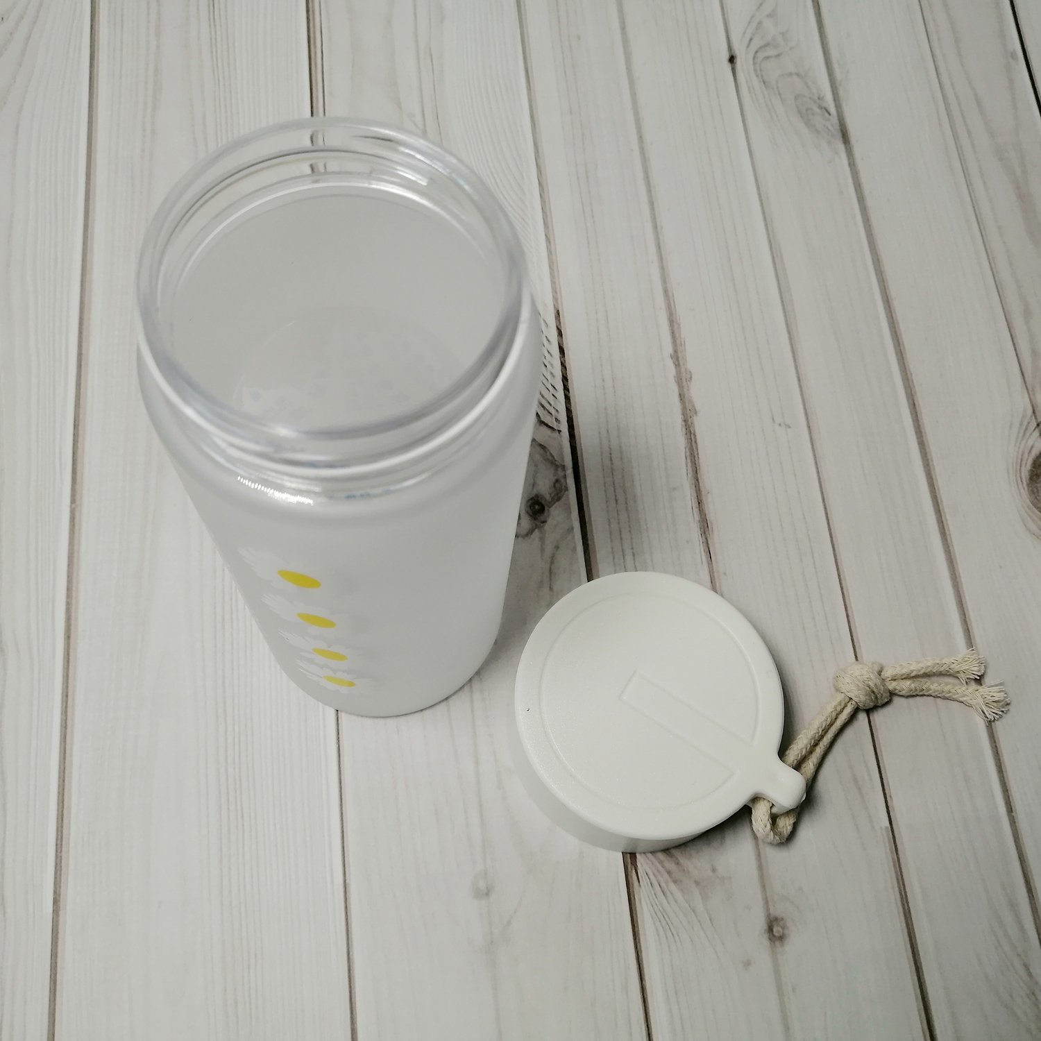 Custom Logo Clear Plastic Water Bottle with Wide Mouth Sport Style 500ml Capacity for Travel Portable Glass