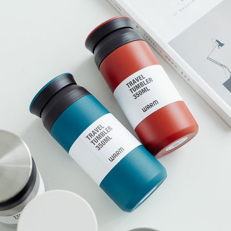 New Style 350ml Double Walled Insulated Japanese Style Coffee Cup Stainless Steel Vacuum Flask Thermos Bottle With Custom Logo