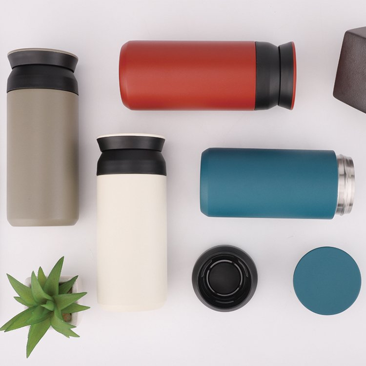New Style 350ml Double Walled Insulated Japanese Style Coffee Cup Stainless Steel Vacuum Flask Thermos Bottle With Custom Logo